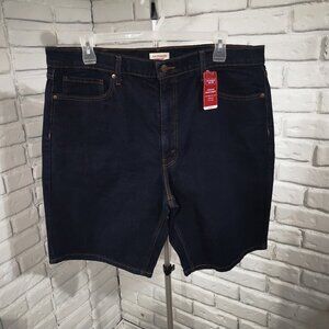 NWT Levi Strauss Signature Men's Size 40 Dark Wash Ultimate Flex Denim Shorts